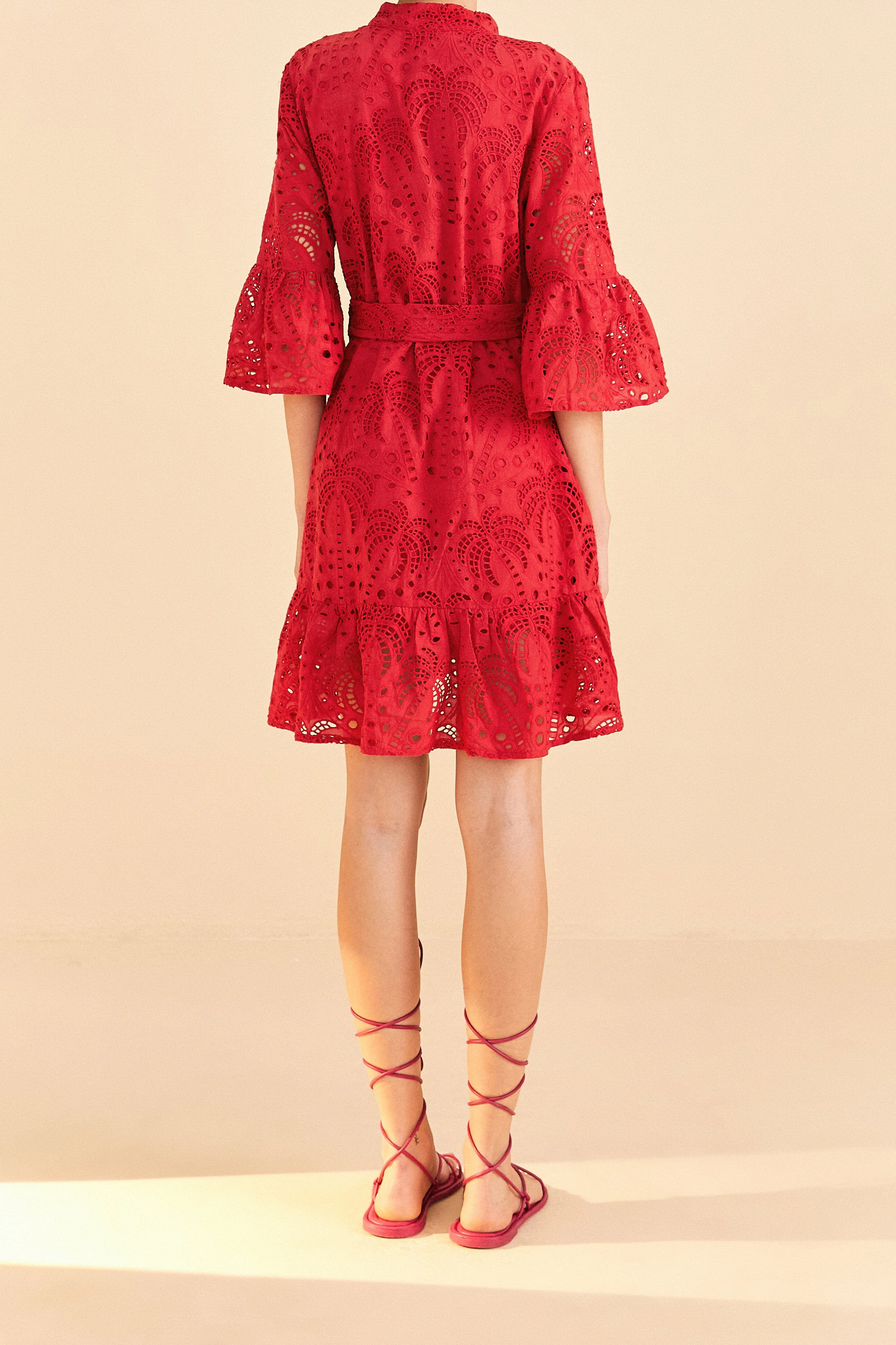 Red Palm Tree Mini Dress sold by FARM Rio product image thumbnail 3