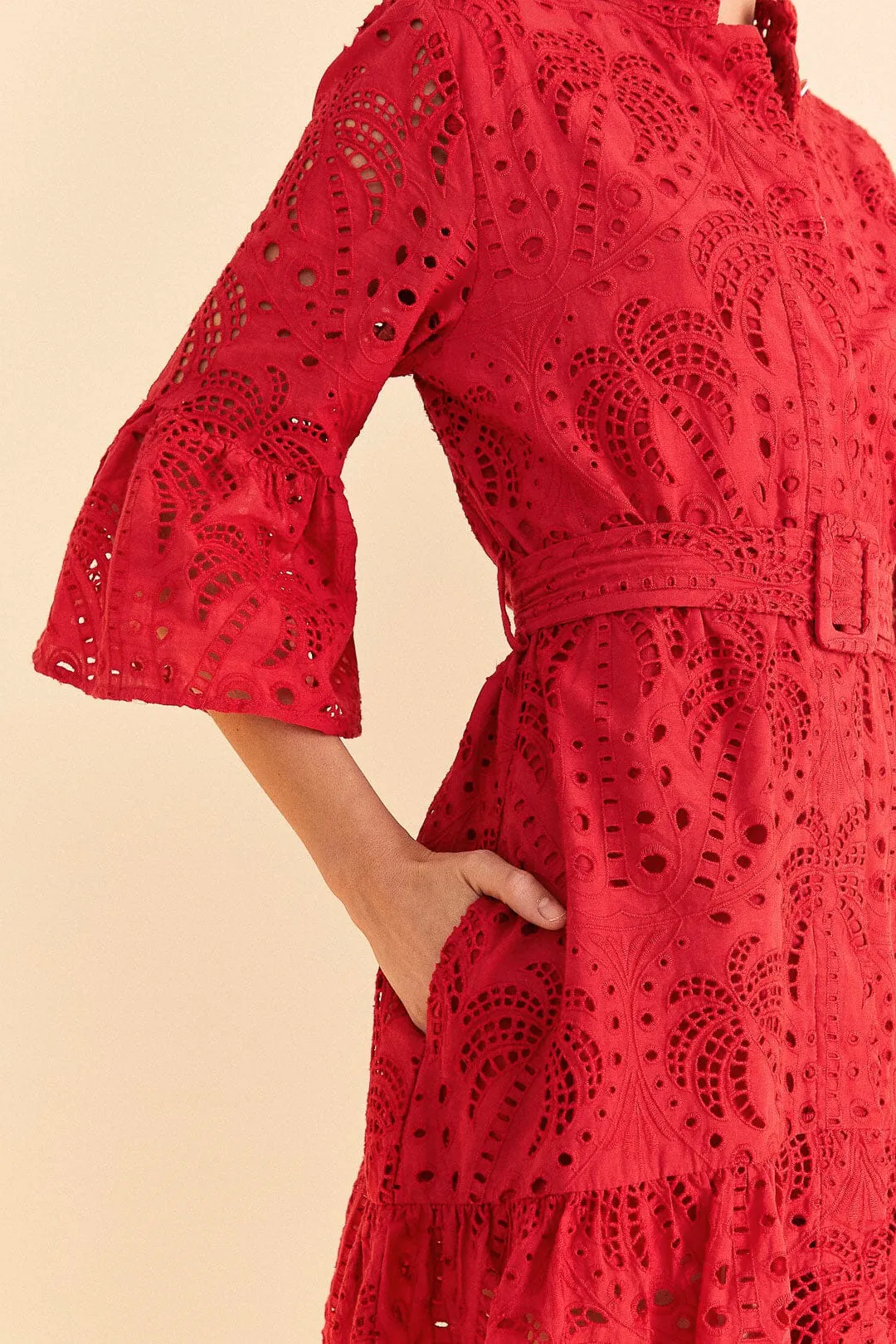 Red Palm Tree Mini Dress sold by FARM Rio product image thumbnail 2