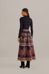 Orange Ainika Tapestry Midi Skirt sold by FARM Rio