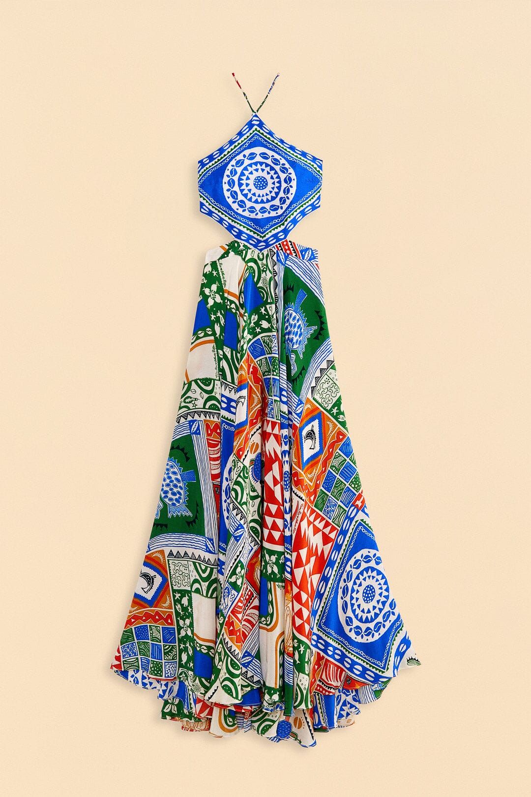 Off-White Pitta Colors Maxi Dress sold by FARM Rio product image thumbnail 6