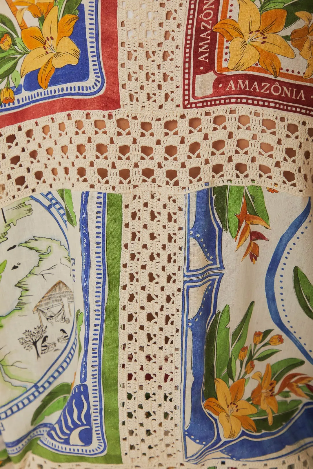 Tropical Destination LENZING™ ECOVERO™ Euroflax™ Crochet Shirt sold by FARM Rio product image thumbnail 5