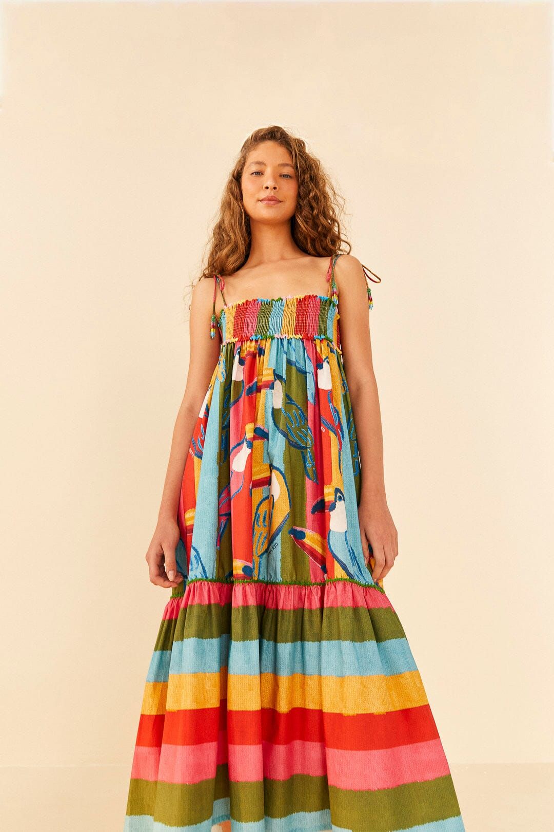 Wonderful Toucans Organic Cotton Midi Dress sold by FARM Rio product image thumbnail 2