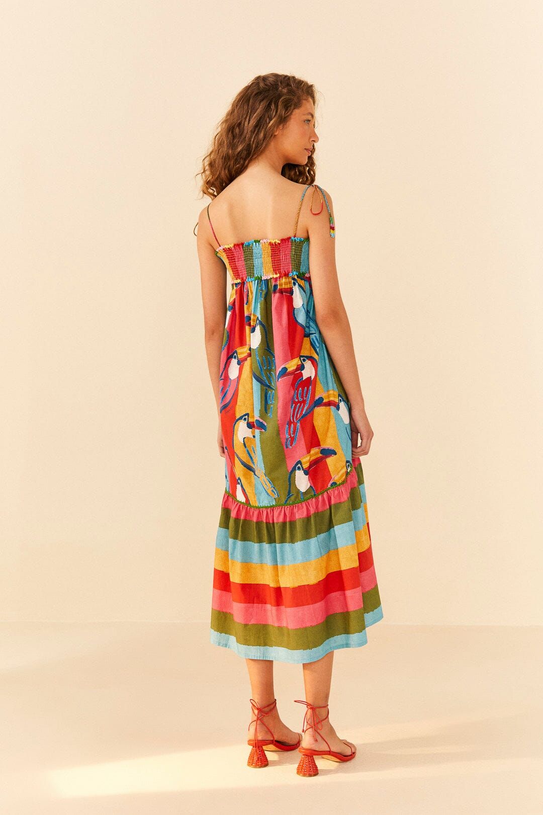 Wonderful Toucans Organic Cotton Midi Dress sold by FARM Rio product image thumbnail 4