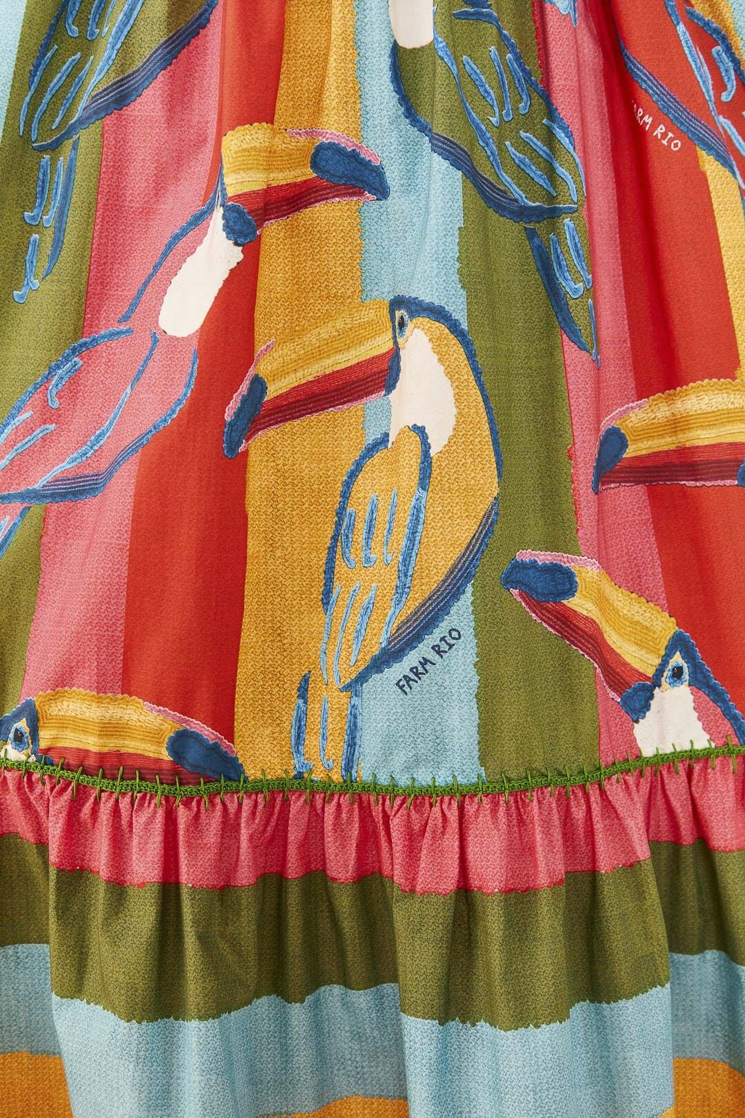 Wonderful Toucans Organic Cotton Midi Dress sold by FARM Rio product image thumbnail 5