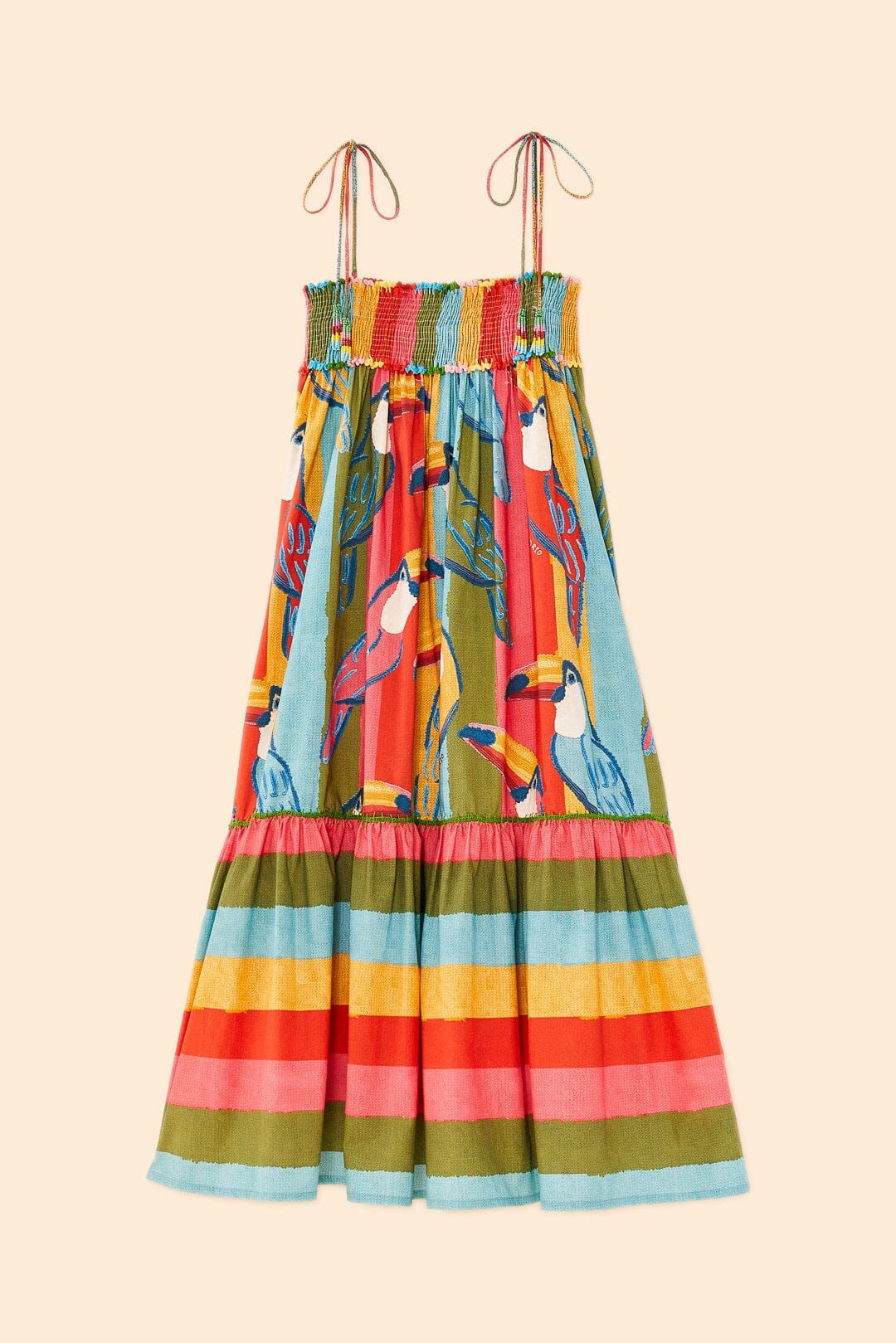 Wonderful Toucans Organic Cotton Midi Dress sold by FARM Rio product image thumbnail 6