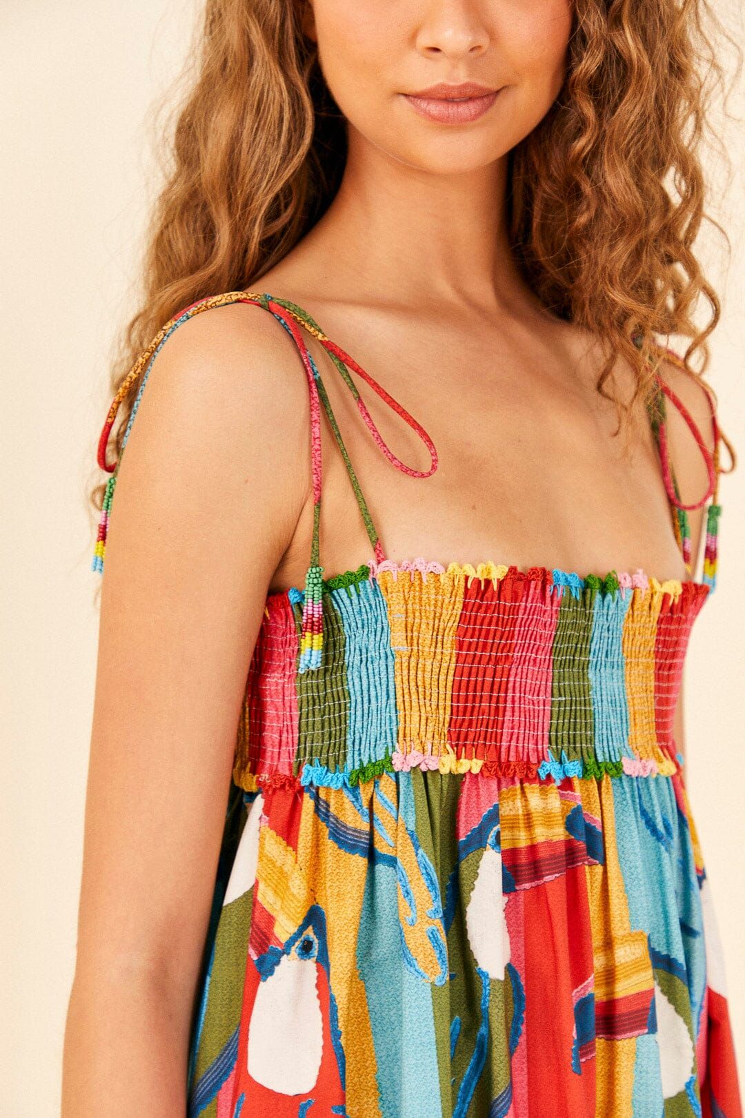 Wonderful Toucans Organic Cotton Midi Dress sold by FARM Rio product image thumbnail 3