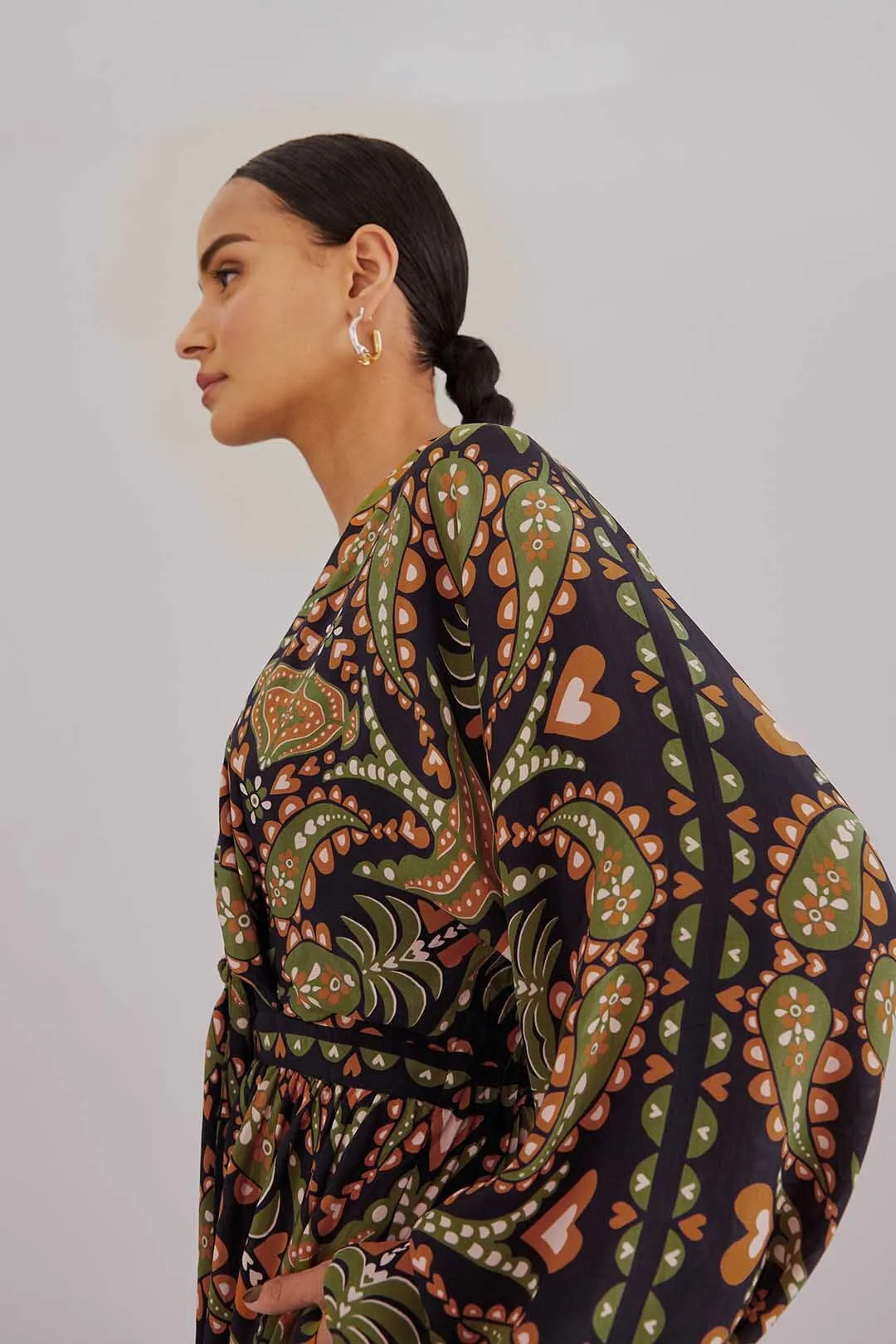 Black Martina Scarf V Neck Jumpsuit sold by FARM Rio product image thumbnail 2