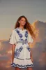 White Richelieu Euroflax™ Premium Linen Mini Dress sold by FARM Rio
