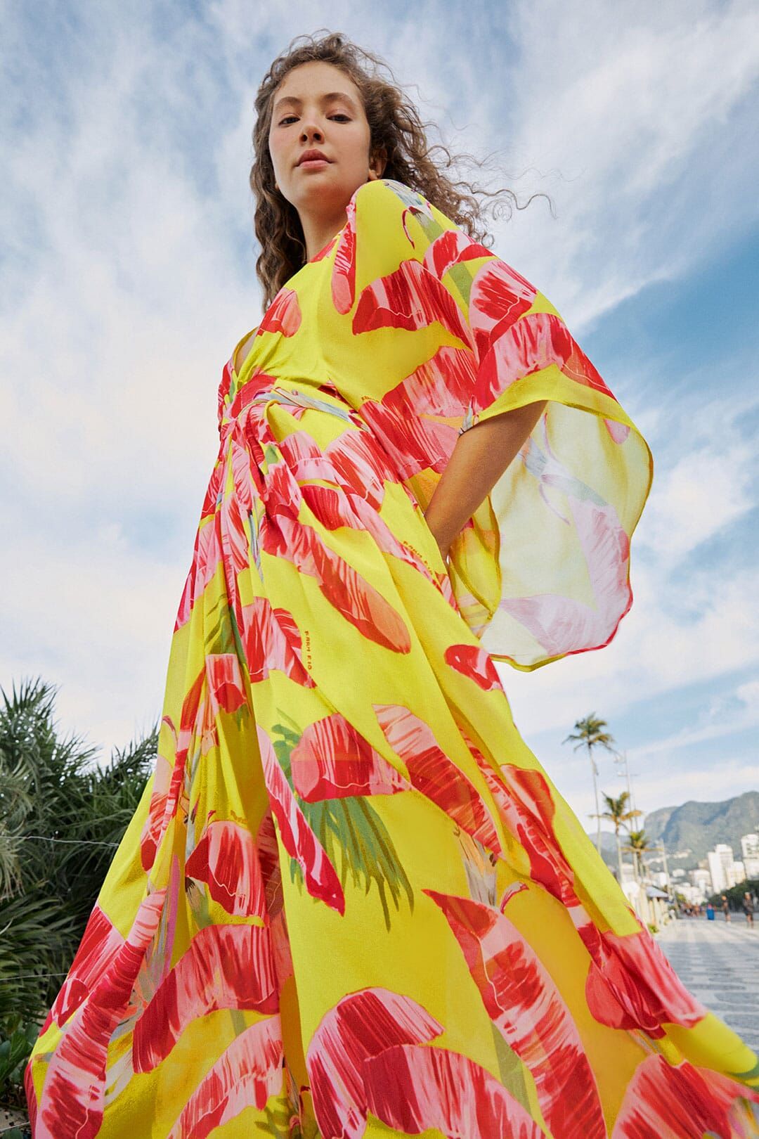 Lime Sweet Jungle Kaftan Dress sold by FARM Rio product image thumbnail 3