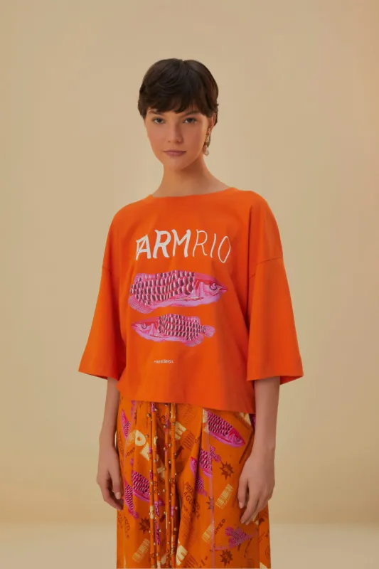 Orange Farm Rio Organic Cotton T-Shirt sold by FARM Rio
