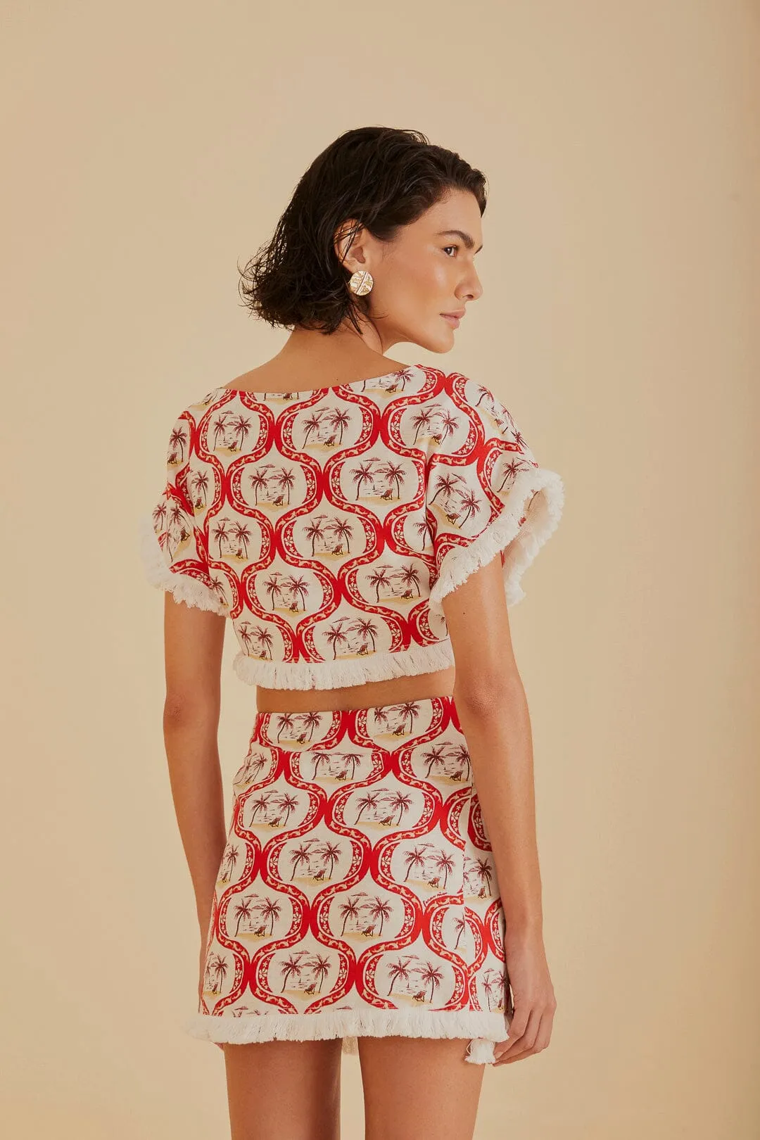 Summer Beach LENZING™ ECOVERO™ Euroflax™ Blouse sold by FARM Rio product image thumbnail 4