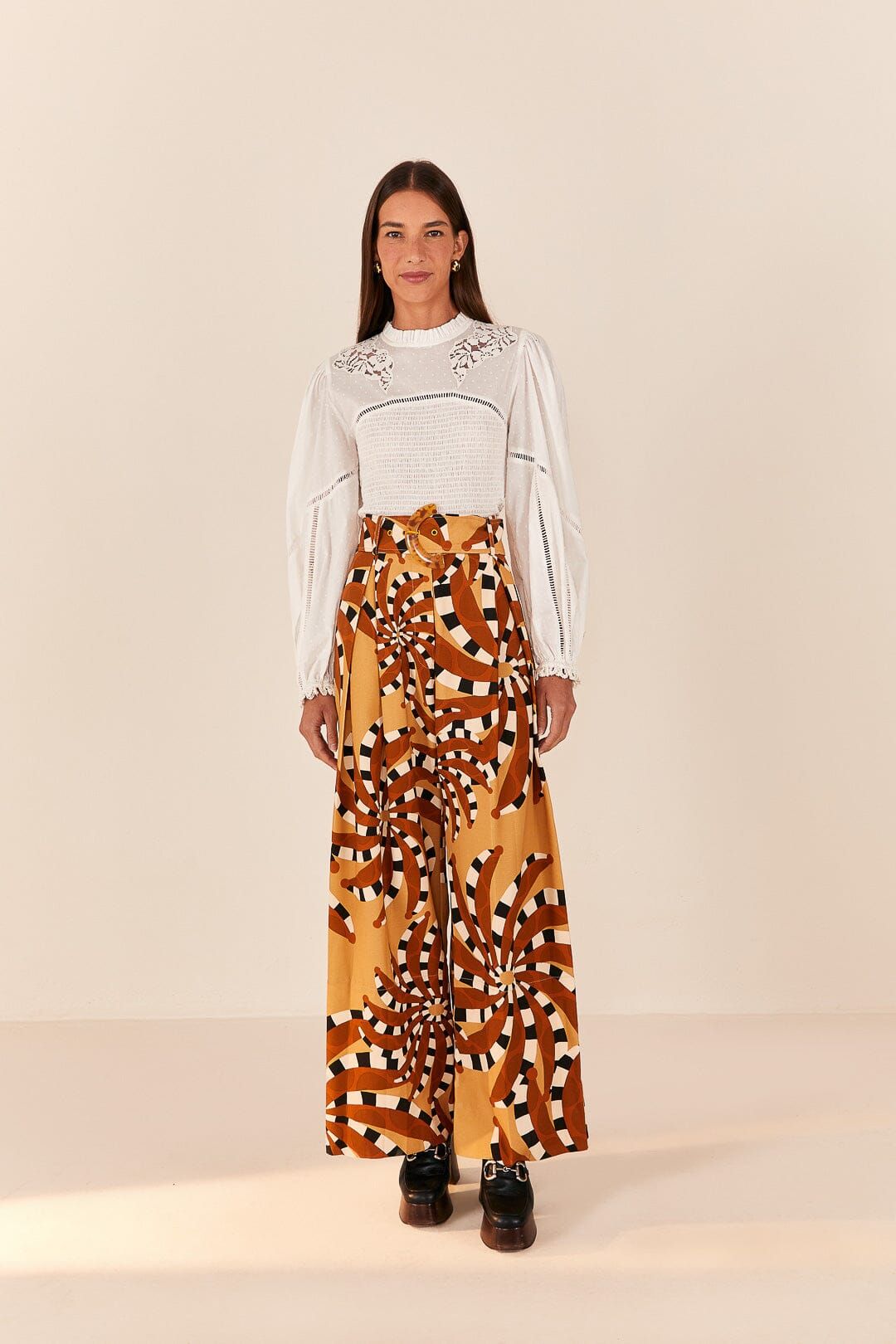 Beige Bananada Tailored Pants sold by FARM Rio