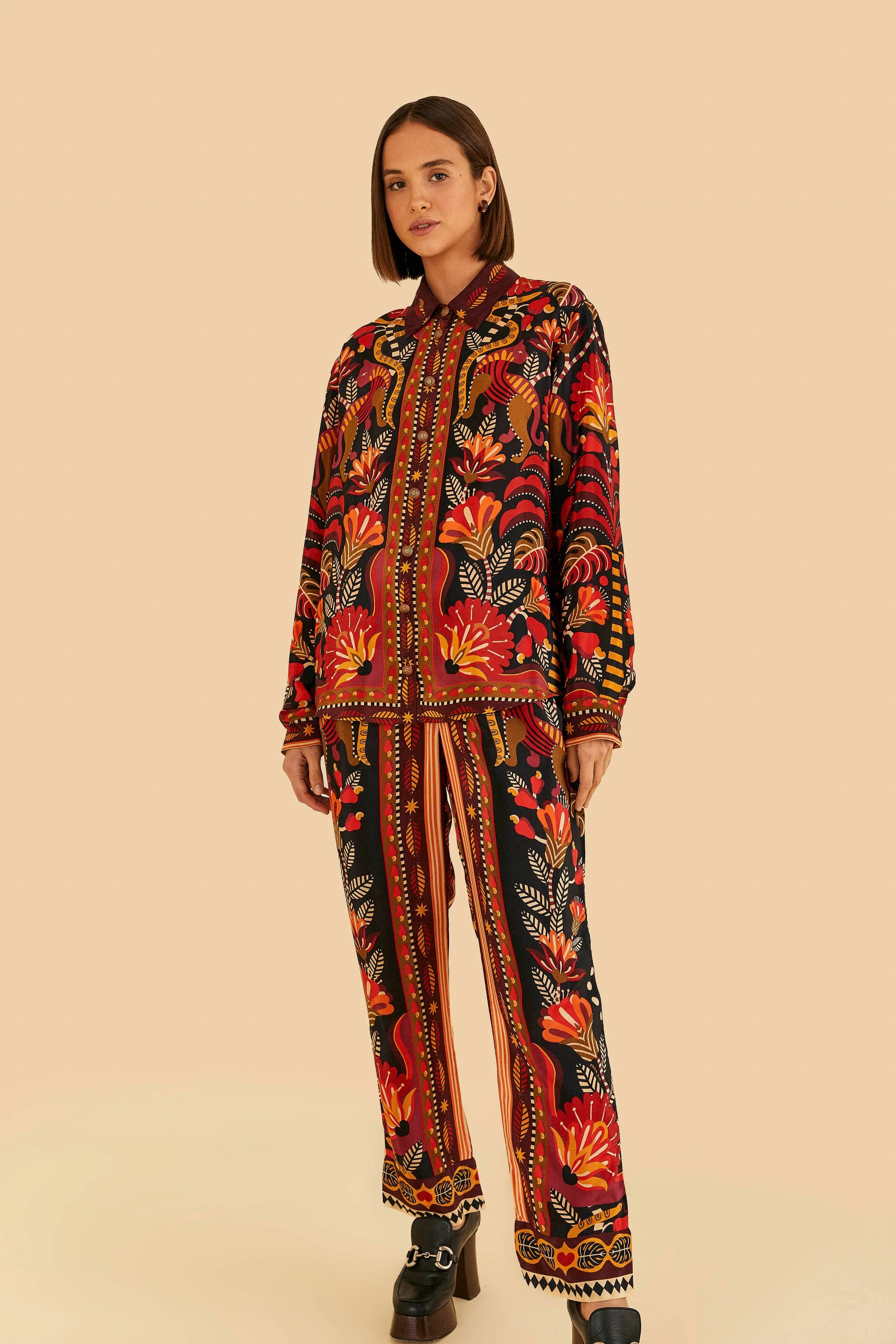 Red Nature Beauty Scarf Pants sold by FARM Rio product image thumbnail 2