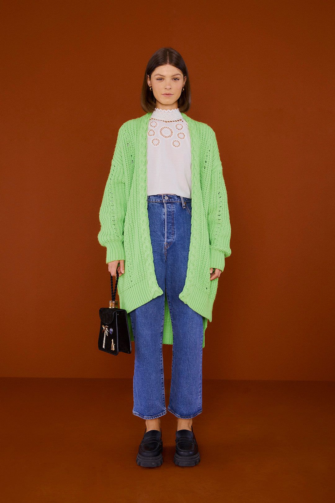 Lime Green Cardigan sold by FARM Rio product image thumbnail 3