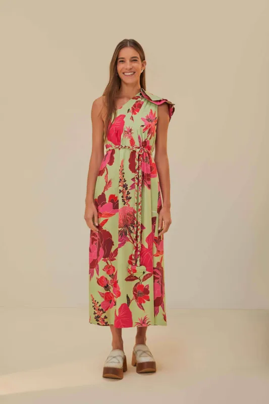 Green Fresh Garden Lenzing™ Ecovero™ Euroflax™ Maxi Dress sold by FARM Rio