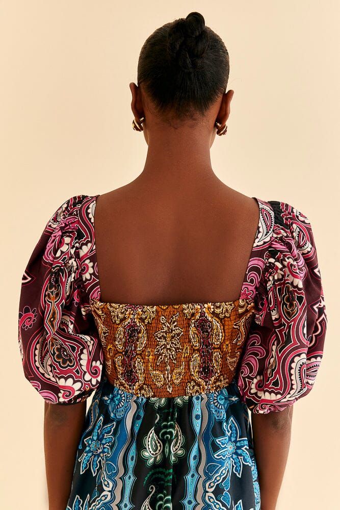 Multicolor Sweet Mermaids Short Sleeve Mini Dress sold by FARM Rio product image thumbnail 5