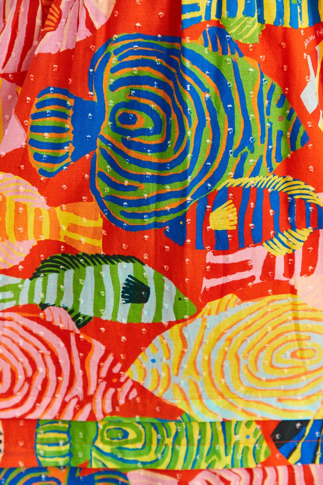 Red Striped Fishes Midi Dress sold by FARM Rio product image thumbnail 5