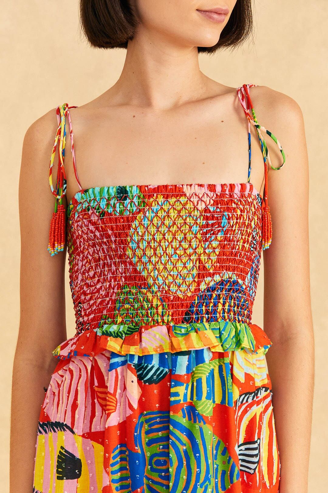 Red Striped Fishes Midi Dress sold by FARM Rio product image thumbnail 3