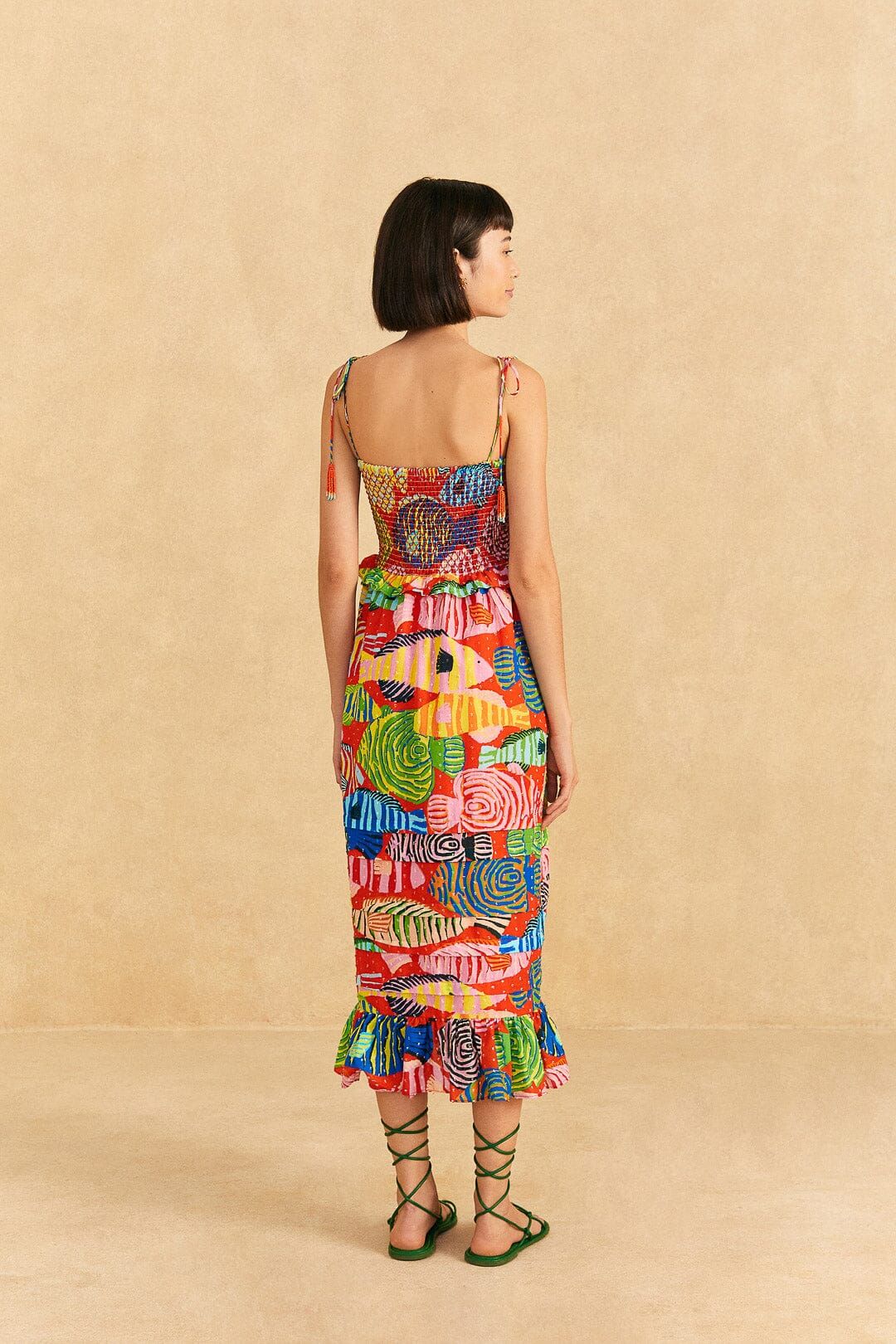 Red Striped Fishes Midi Dress sold by FARM Rio product image thumbnail 4