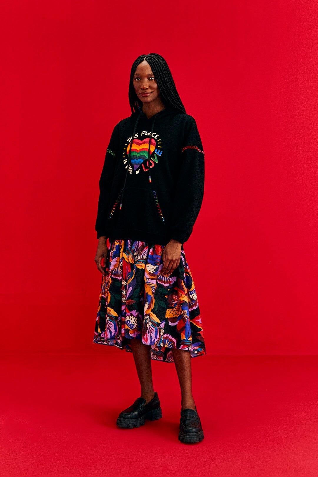 Black Full Of Love Sweatshirt sold by FARM Rio product image thumbnail 3