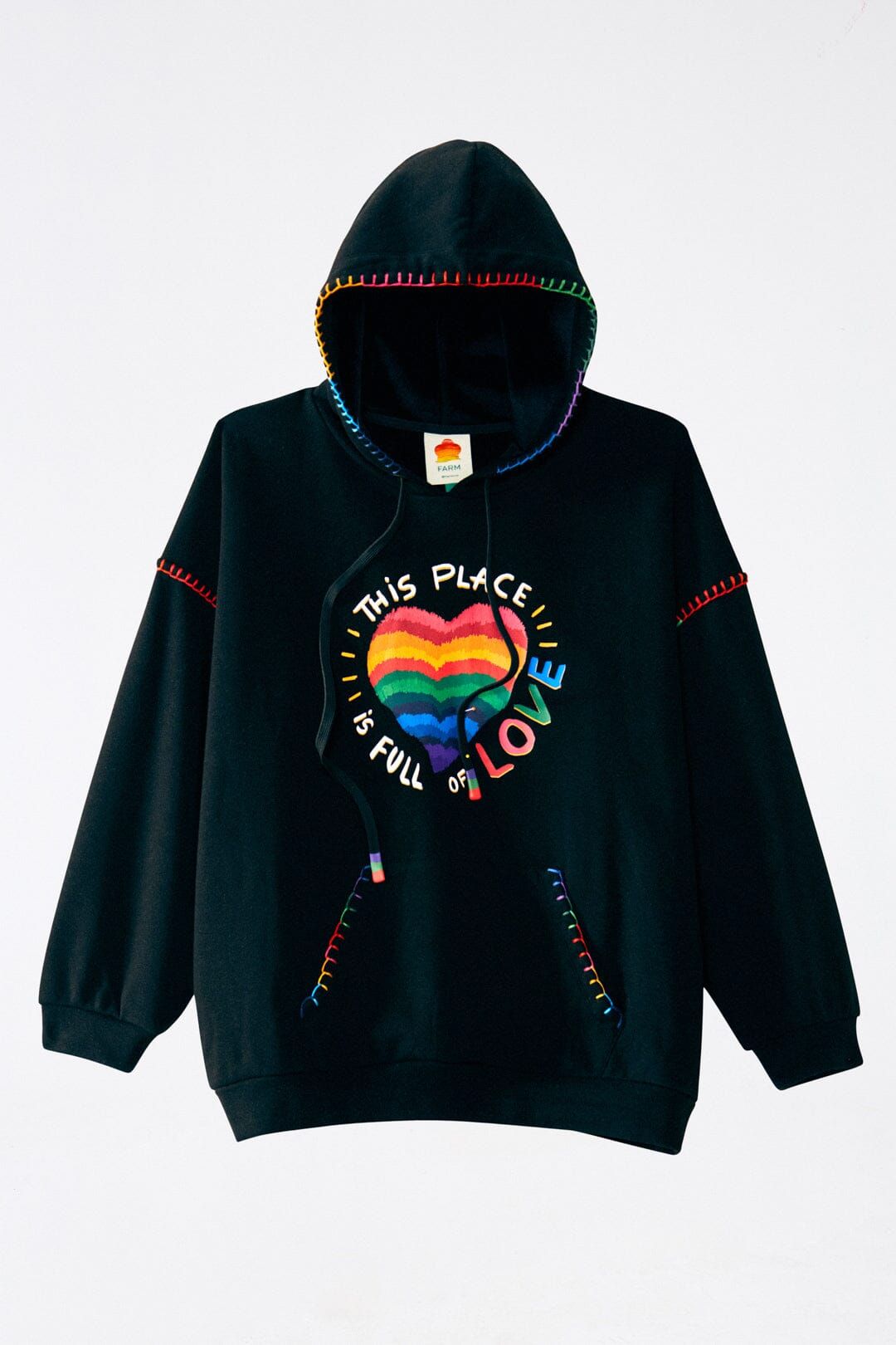 Black Full Of Love Sweatshirt sold by FARM Rio product image thumbnail 5