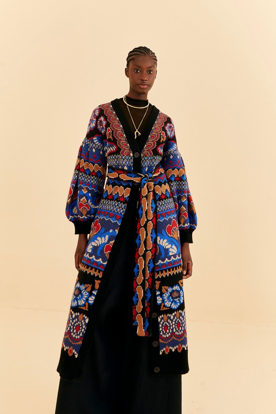 Black Ainika Sparkle Maxi Cardigan sold by FARM Rio product image thumbnail 2