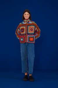 Crochet Colorful Forest Reversible Puffer Jacket sold by FARM Rio