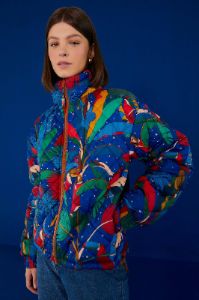 Crochet Colorful Forest Reversible Puffer Jacket sold by FARM Rio