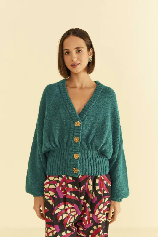 Emerald Bubble Knit Cardigan sold by FARM Rio