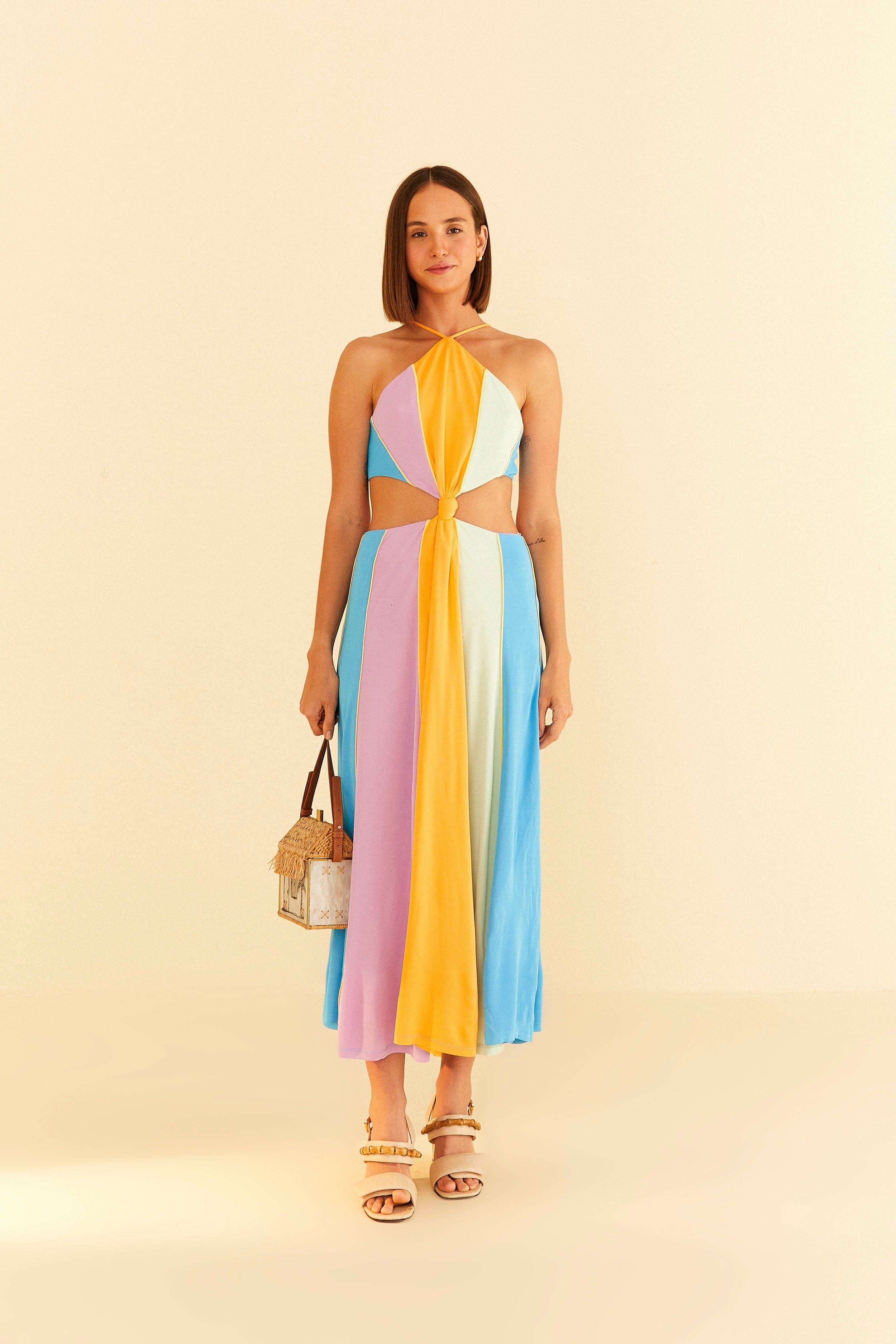 Color Blocking Sleeveless Maxi Dress sold by FARM Rio