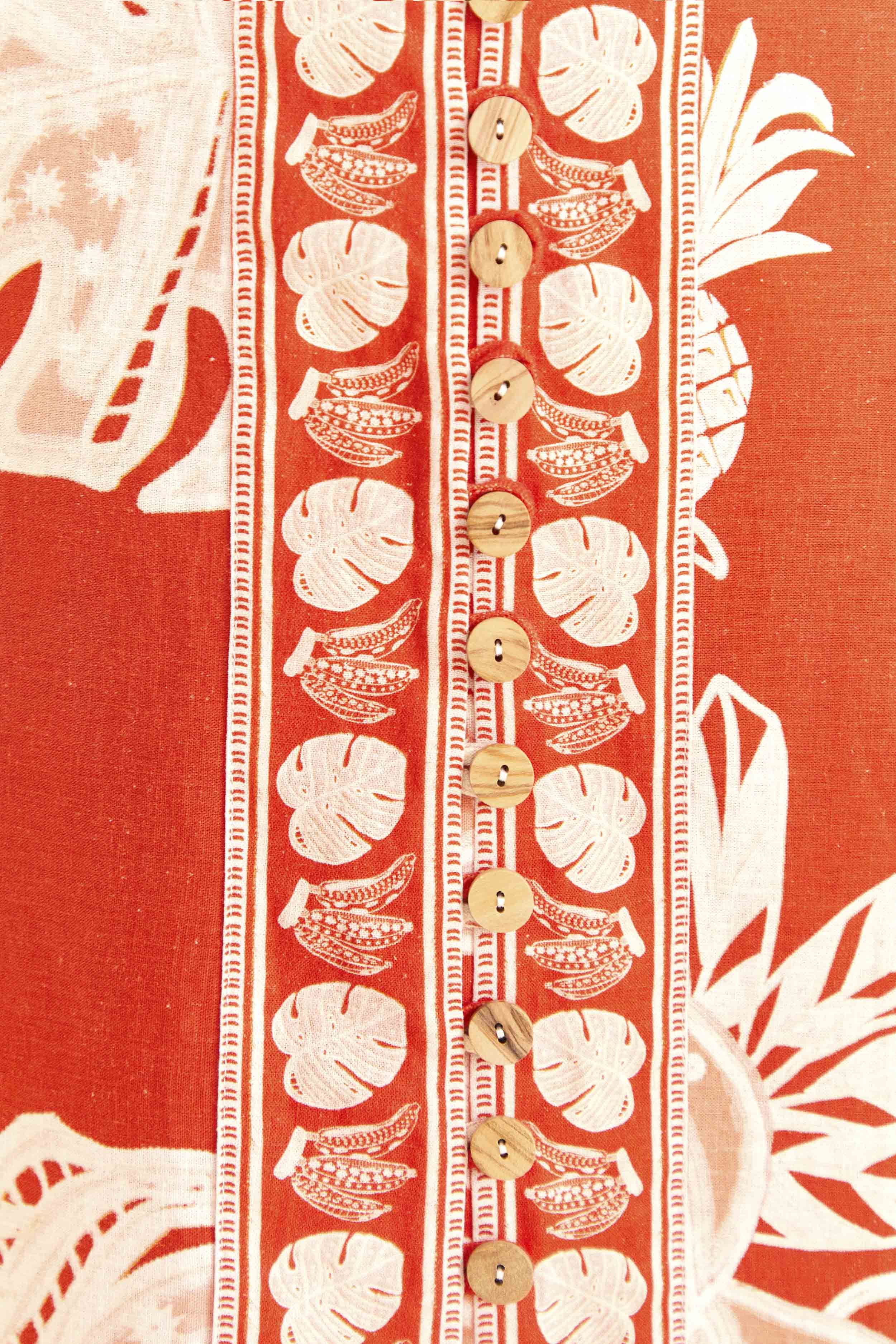 Red Lace Monsteras Crop Top sold by FARM Rio product image thumbnail 5