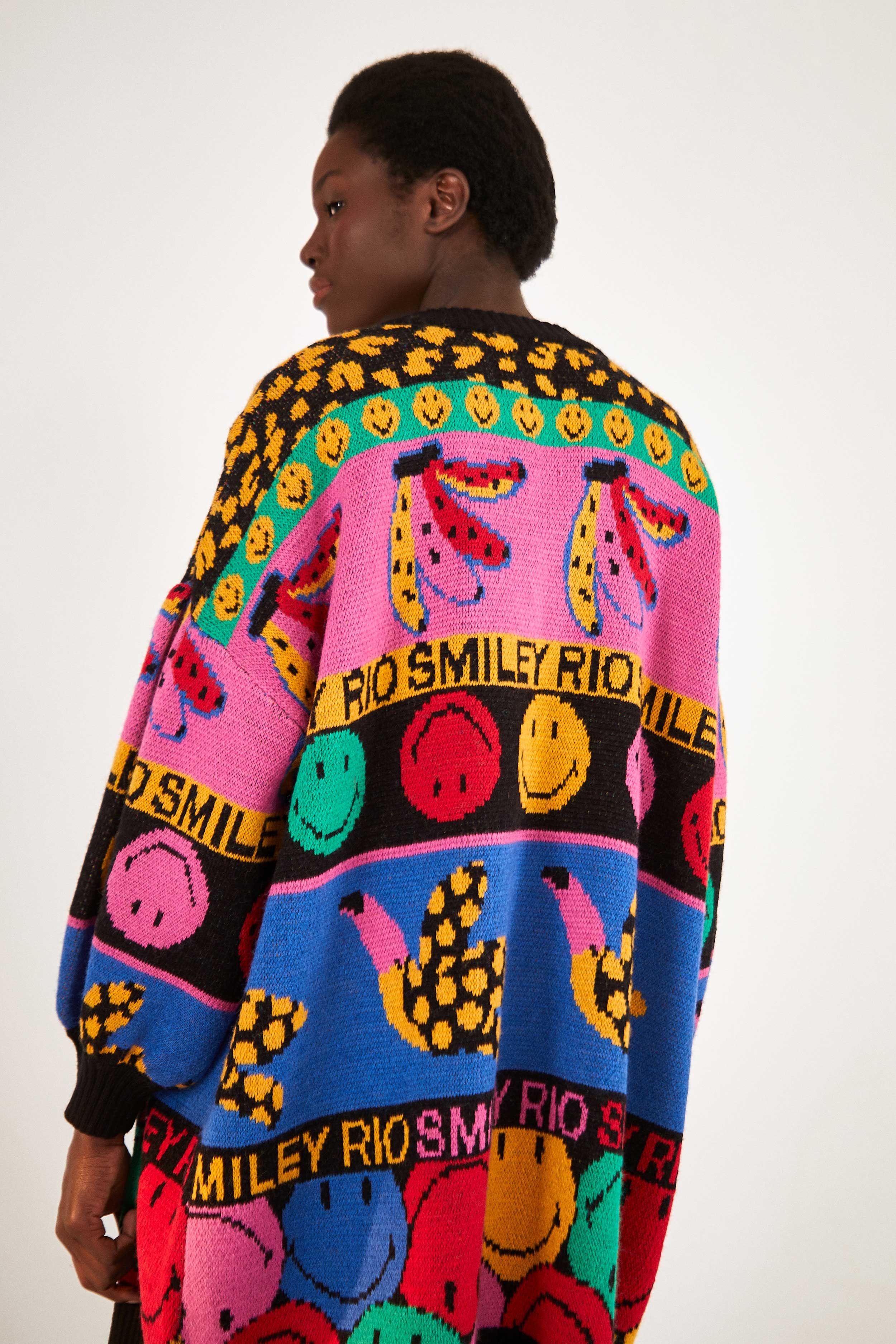 Graphic Elements Ainika Smiley® Cardigan sold by FARM Rio product image thumbnail 3