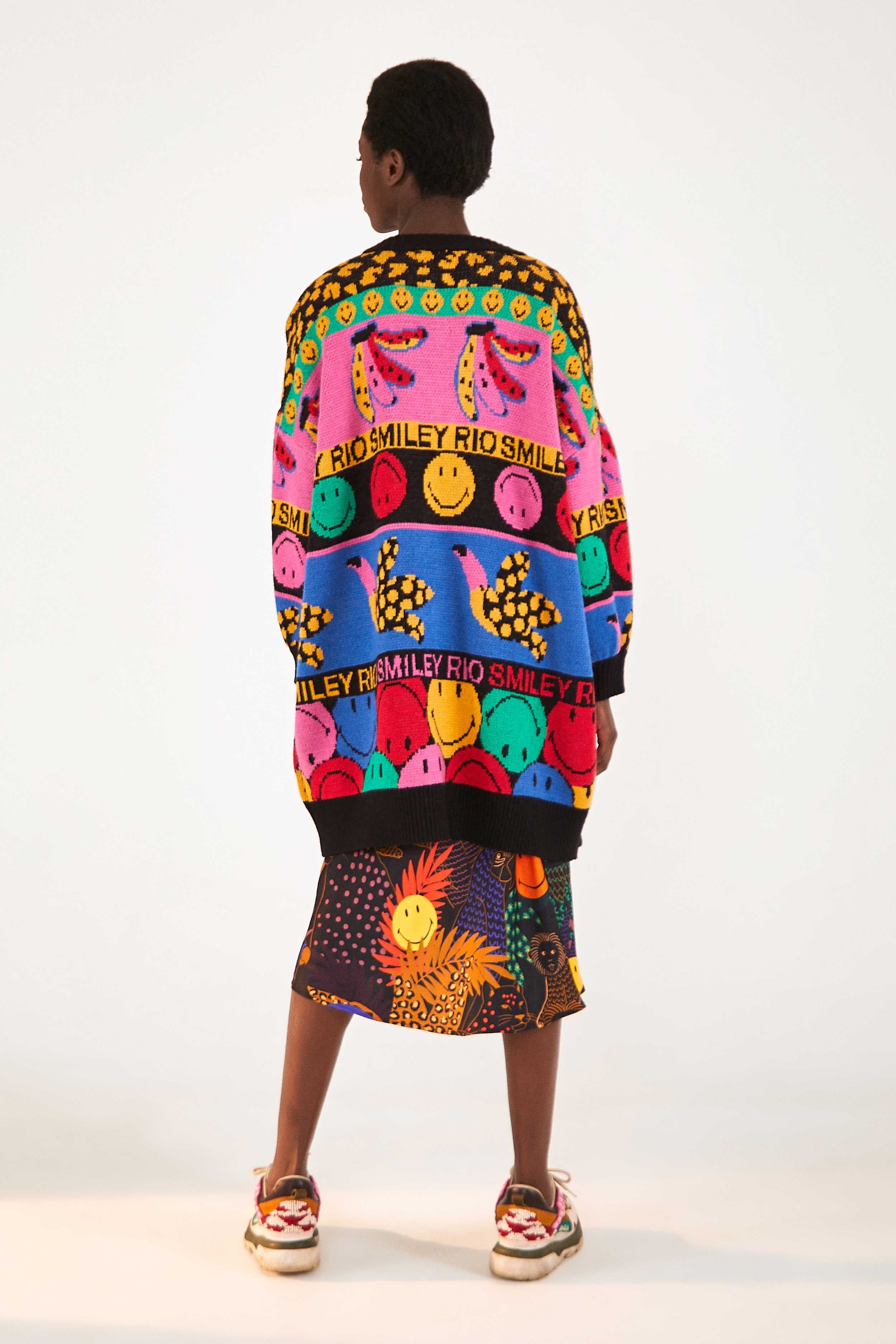 Graphic Elements Ainika Smiley® Cardigan sold by FARM Rio product image thumbnail 2