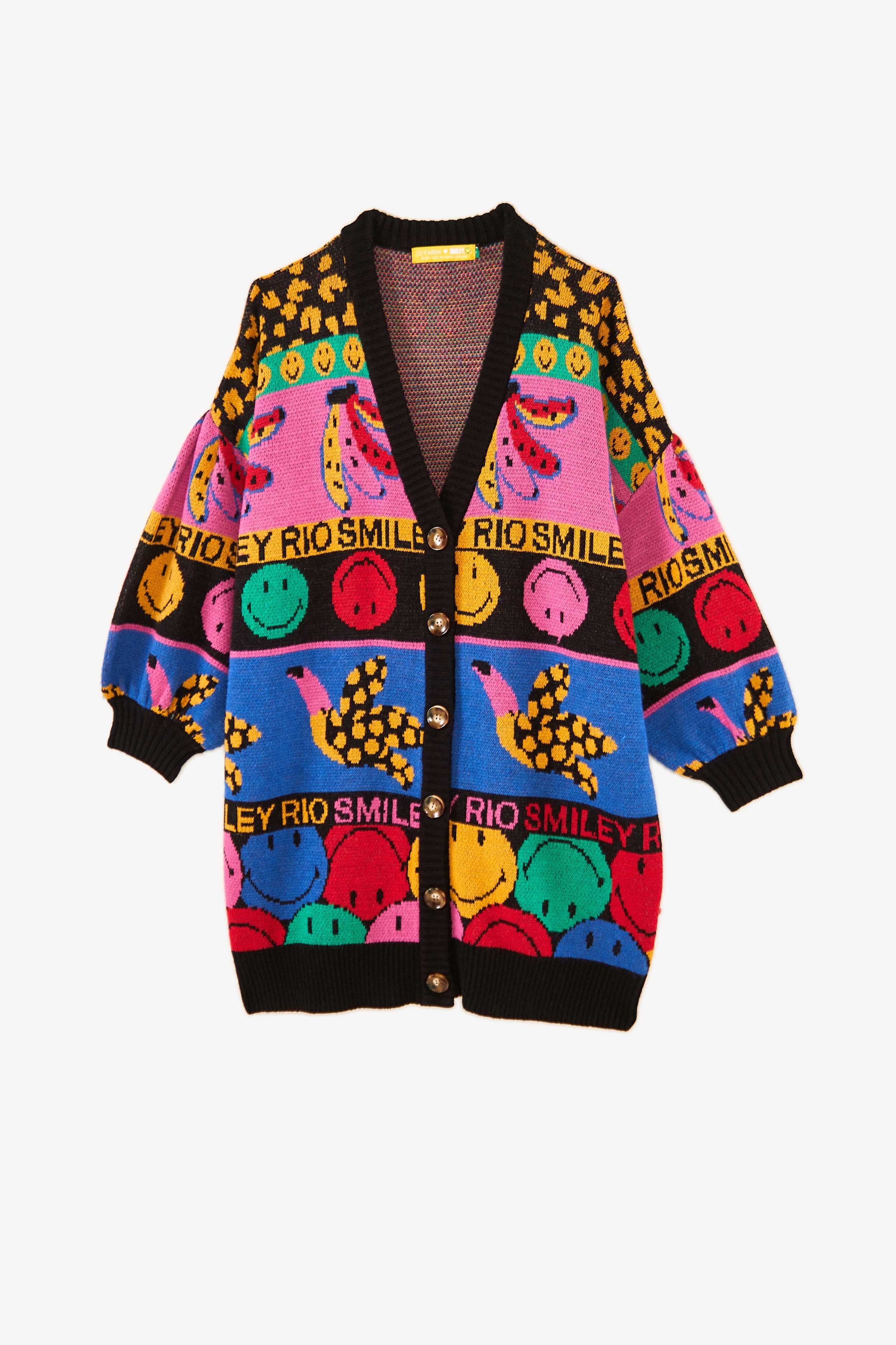 Graphic Elements Ainika Smiley® Cardigan sold by FARM Rio product image thumbnail 6