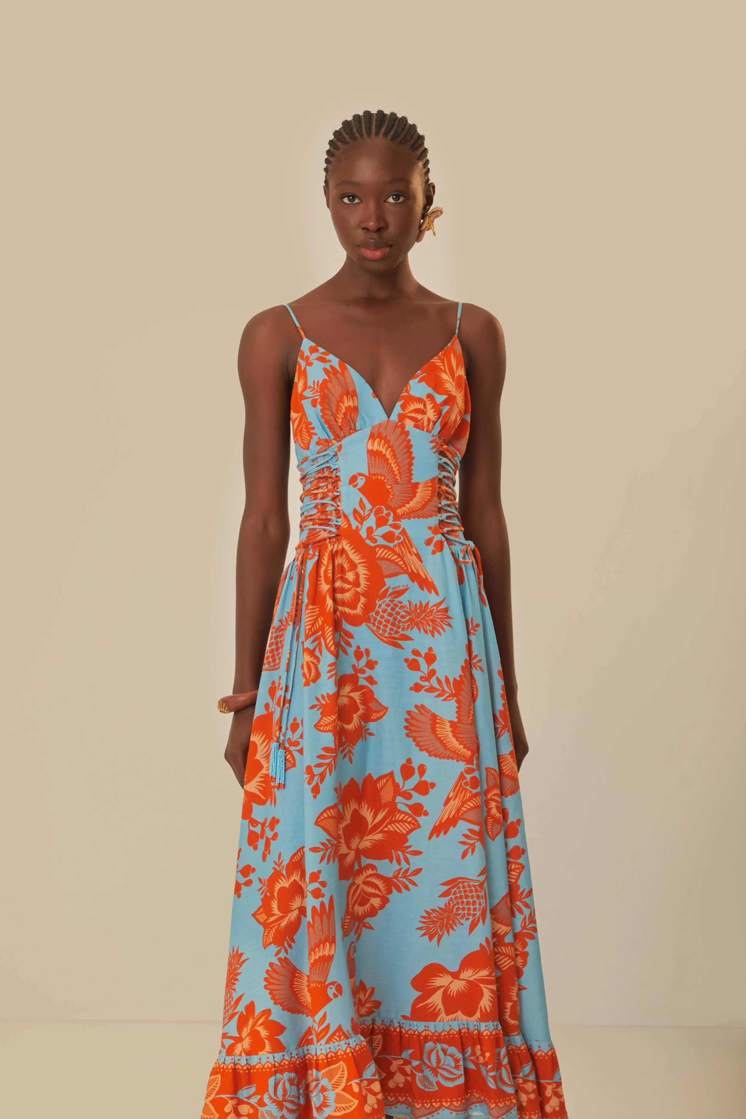 Blue Lace Garden Midi Dress sold by FARM Rio product image thumbnail 2