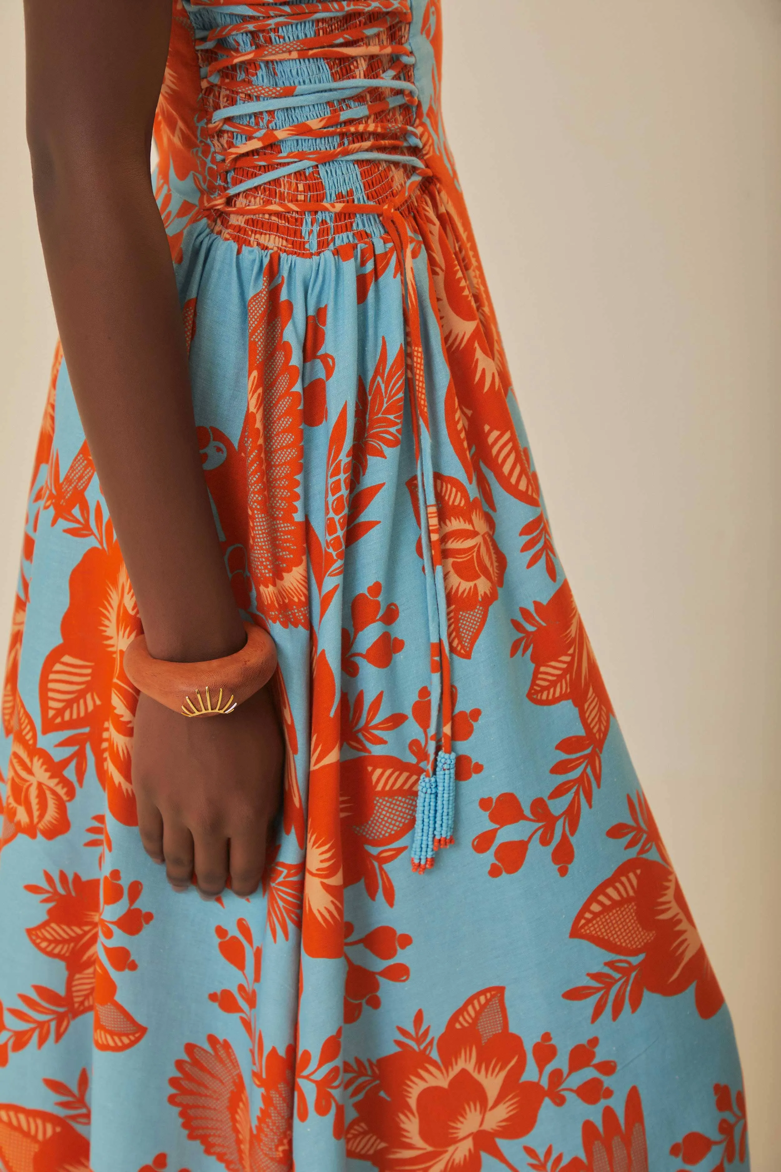 Blue Lace Garden Midi Dress sold by FARM Rio product image thumbnail 3