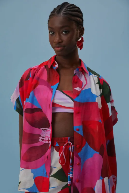 Watercolor Floral Organic Cotton Shirt sold by FARM Rio