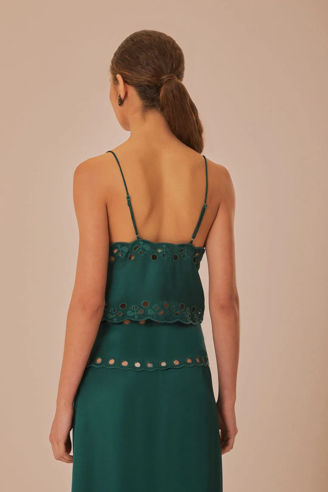 Green Richelieu Sleeveless Blouse sold by FARM Rio product image thumbnail 4