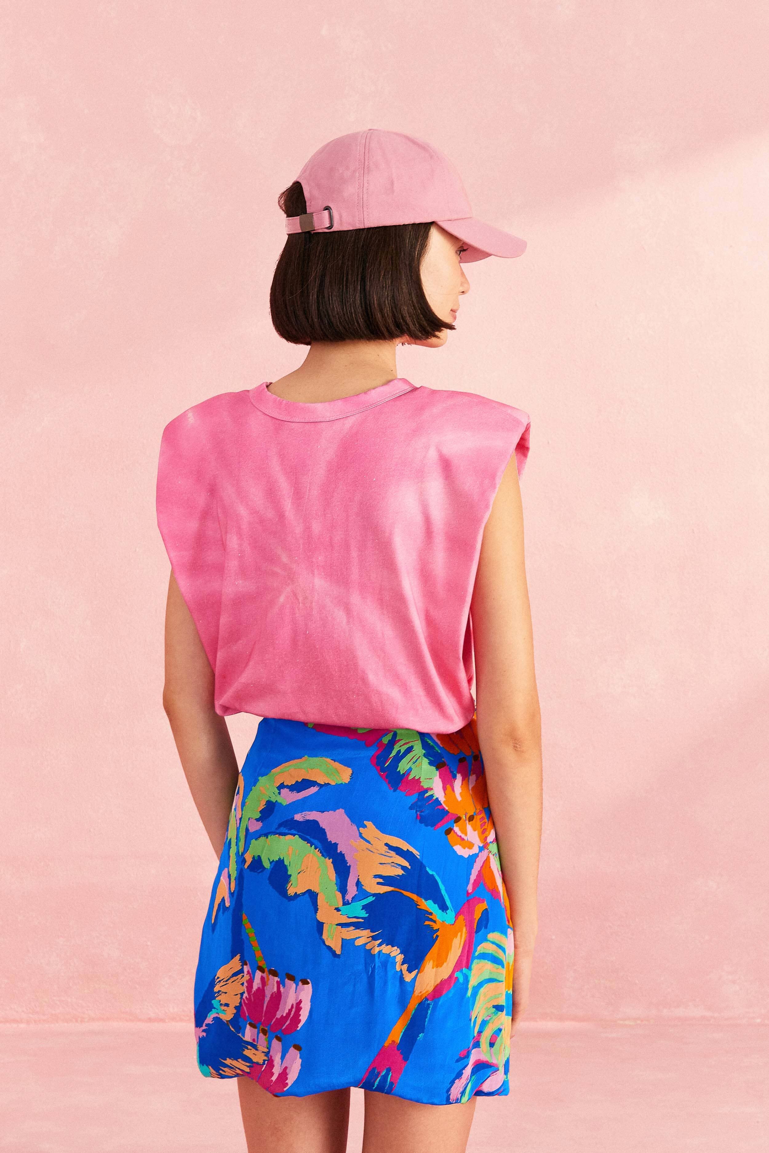 Blue Painted Jungle Mini Skirt sold by FARM Rio product image thumbnail 4