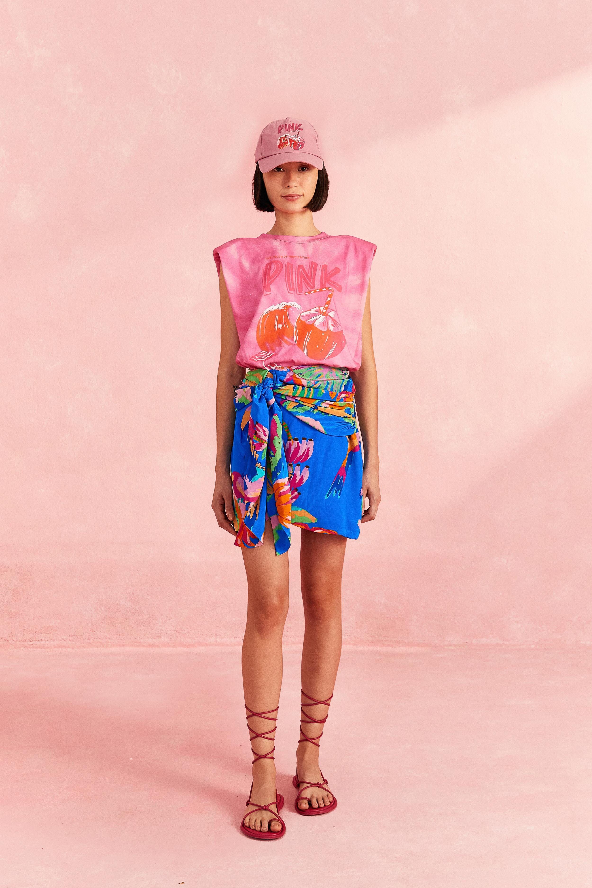 Blue Painted Jungle Mini Skirt sold by FARM Rio product image thumbnail 2