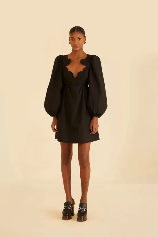 Black Heart Shaped Neckline Mini Dress sold by FARM Rio