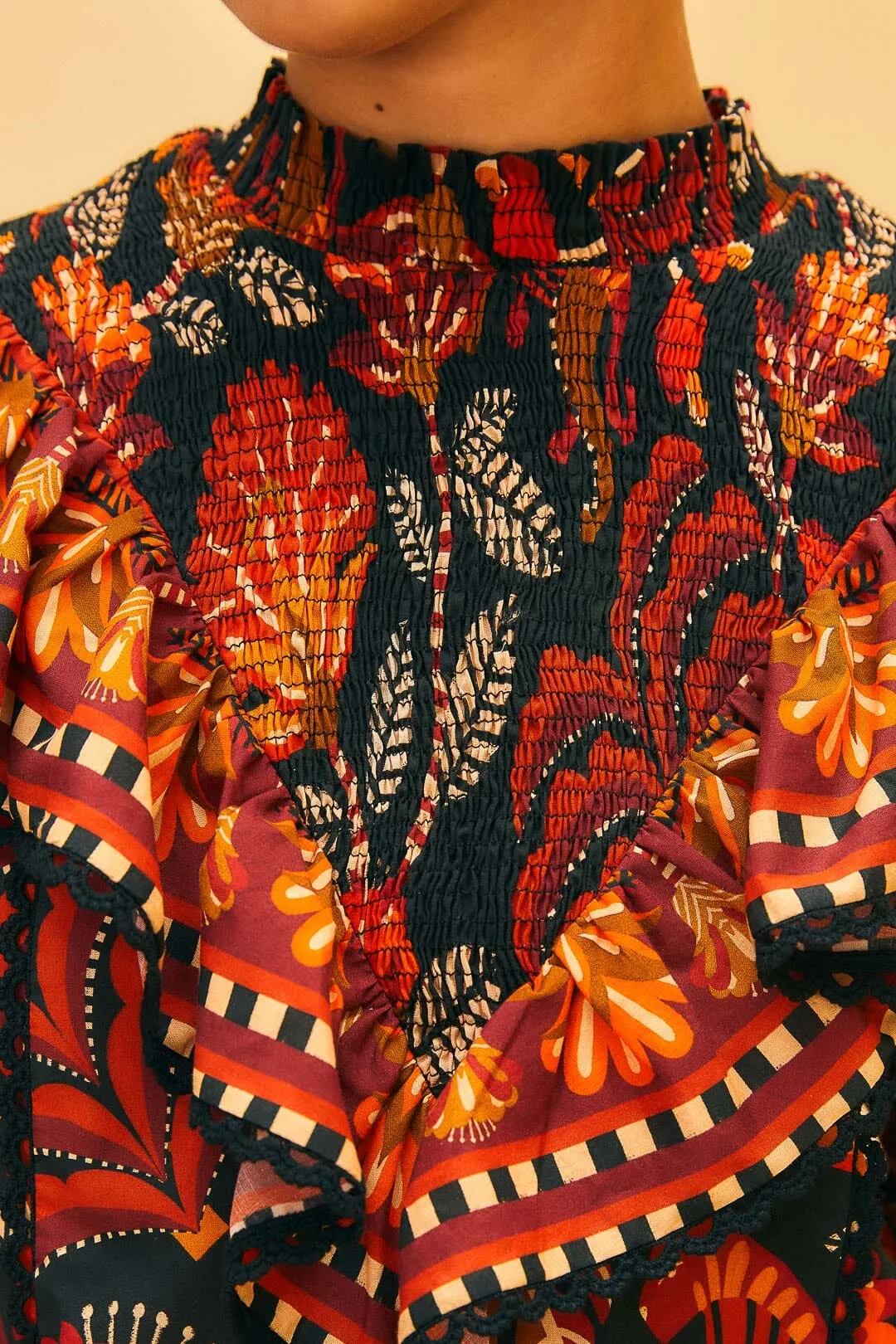 Red Nature Beauty Lace Blouse sold by FARM Rio product image thumbnail 5