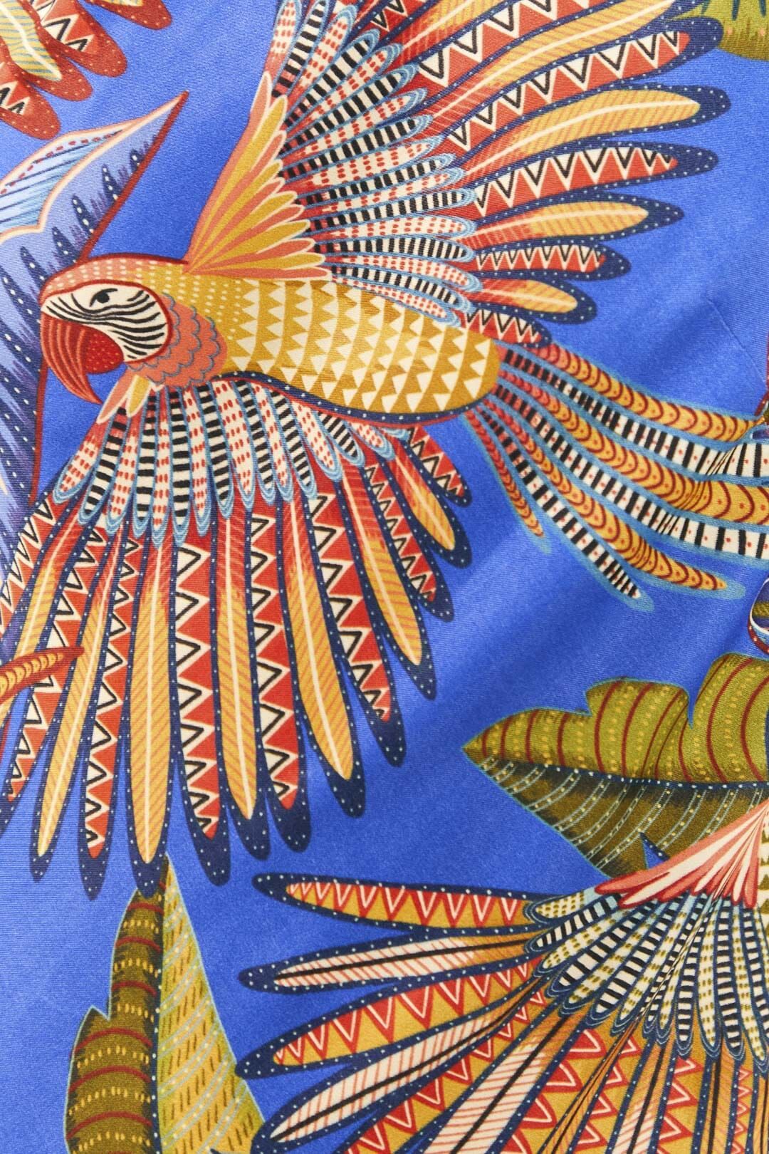 Blue Macaw Flight Lenzing™ Ecovero™ Viscose Midi Dress sold by FARM Rio product image thumbnail 4