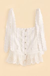 Off-White Laces Blouse sold by FARM Rio