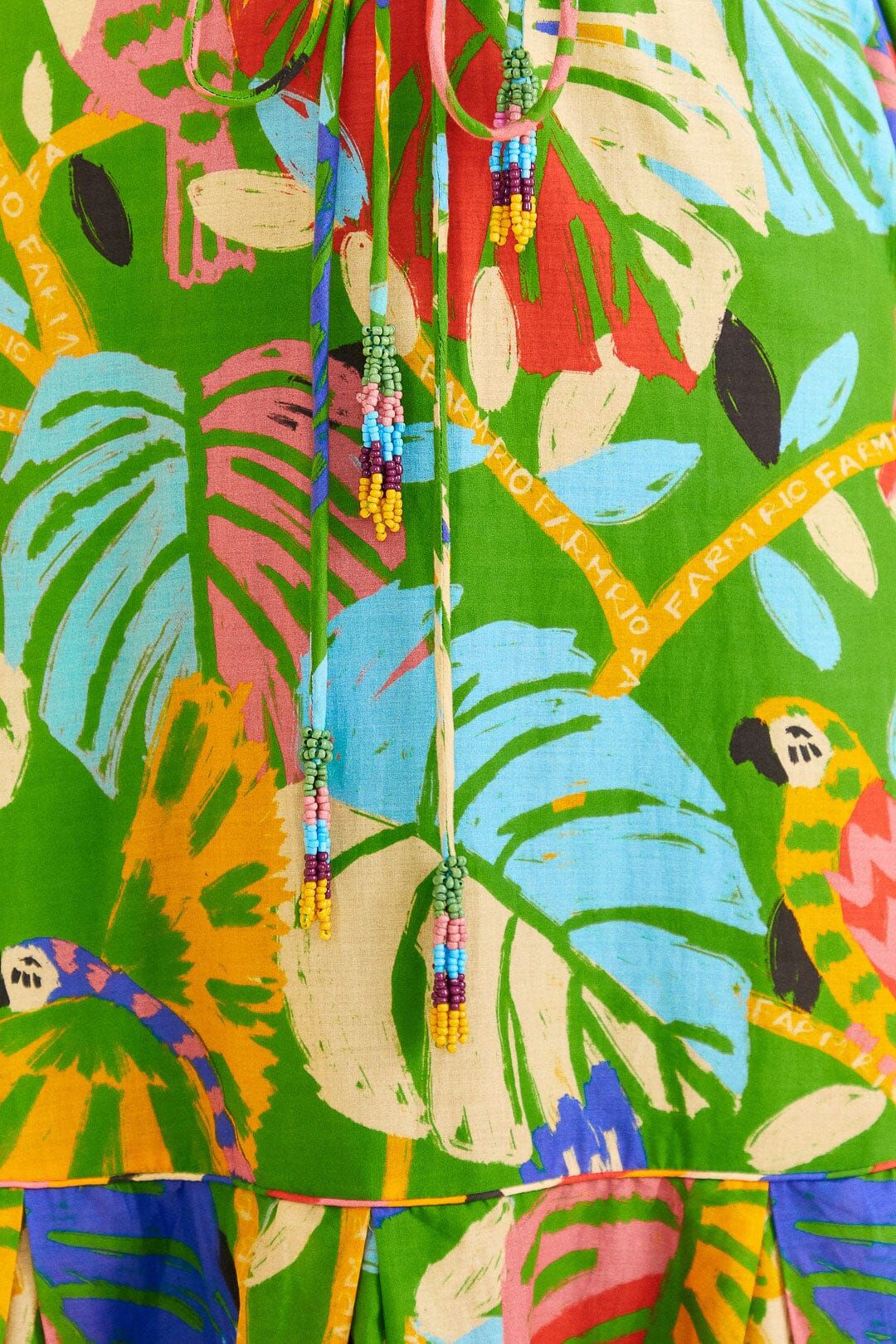 Green Forest Birds Midi Dress sold by FARM Rio product image thumbnail 5