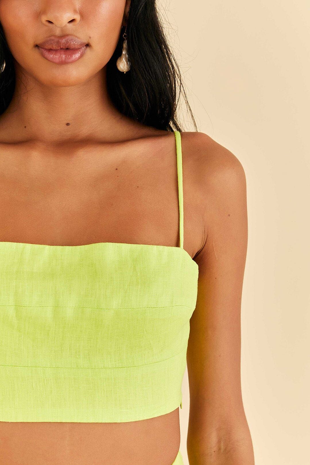 Lime Sleeveless Crop Top sold by FARM Rio product image thumbnail 3