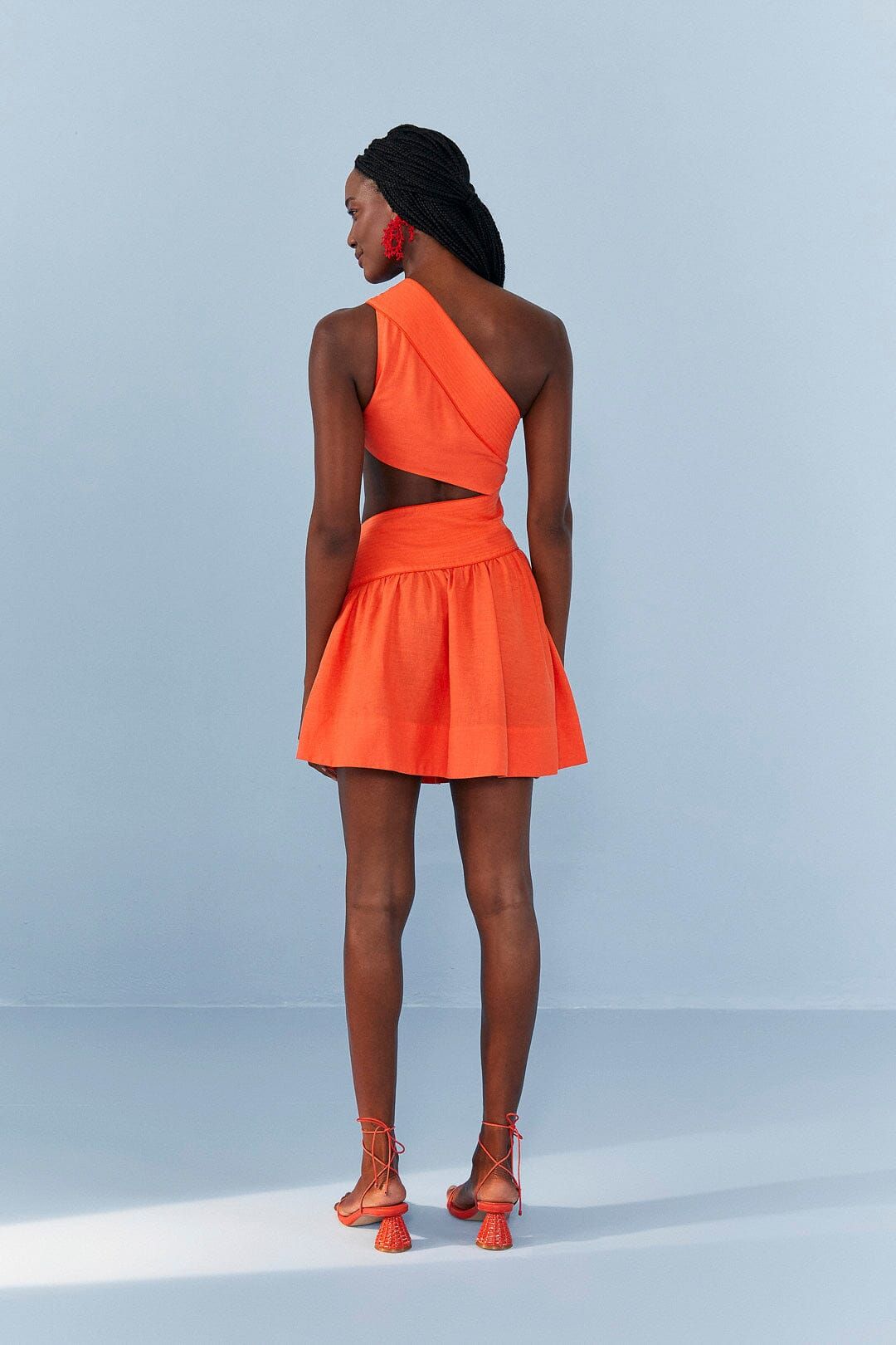 Orange One Shoulder Mini Dress sold by FARM Rio product image thumbnail 3
