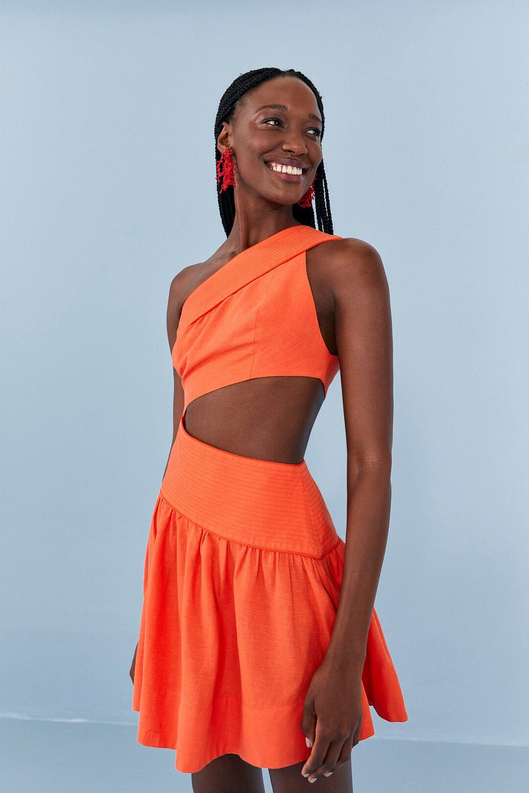 Orange One Shoulder Mini Dress sold by FARM Rio