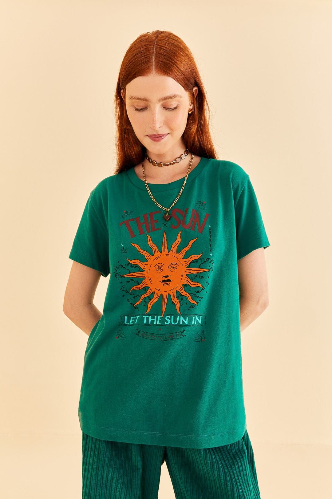 The Sun Organic Cotton Fit T-Shirt sold by FARM Rio
