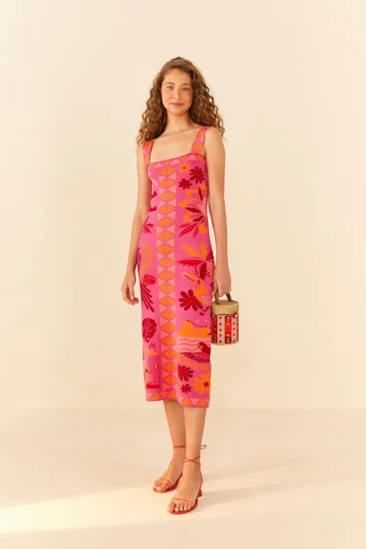 Pink Rio Tiles Knit Dress sold by FARM Rio